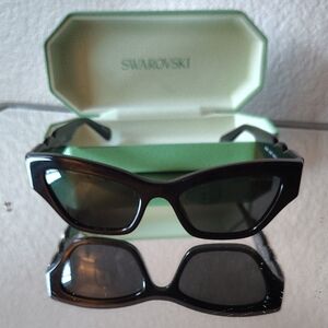 Swarovski Black Cat-Eye Sunglasses